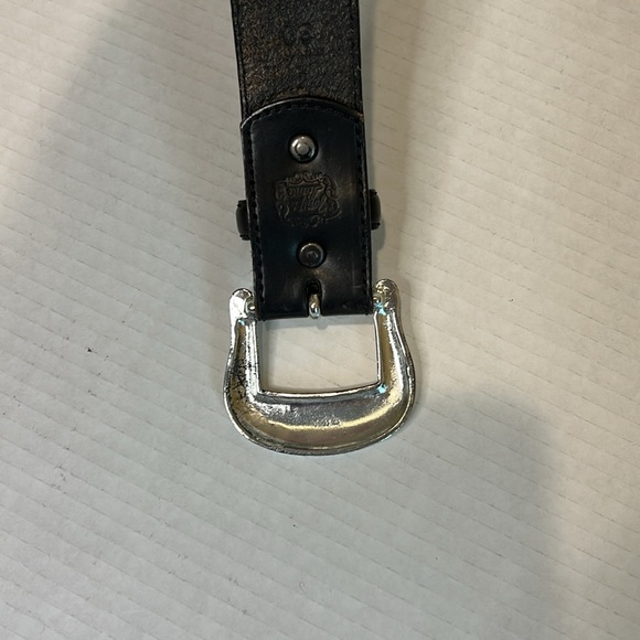 Vintage Tony Lama Black Leather Belt with Silver Accents Size 30, 1 1/2” wide - Picture 15 of 15